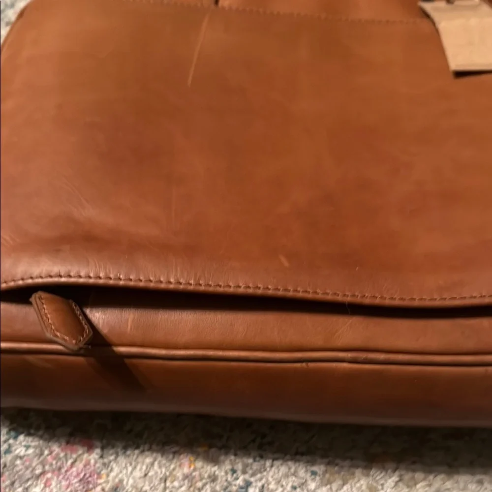 Johnston & Murphy Brown Leather Briefcase